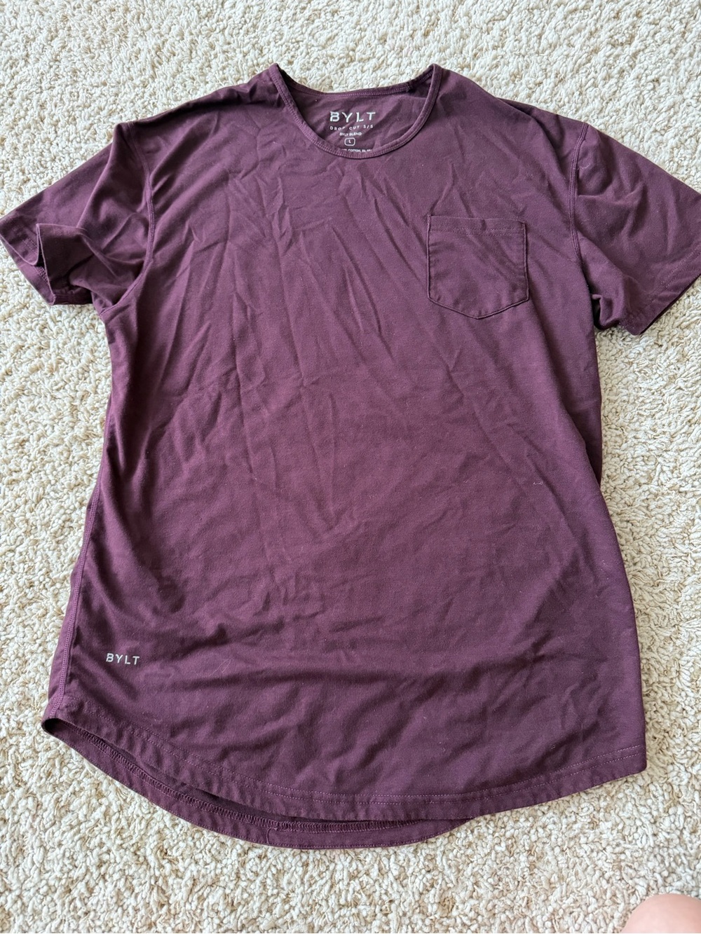 BYLT Men's Short Sleeve Pocket T-Shirt Drop Cut S/S - Bylt blend purple Large
